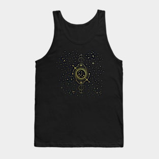 Cosmic Leo Gold Texture Tank Top